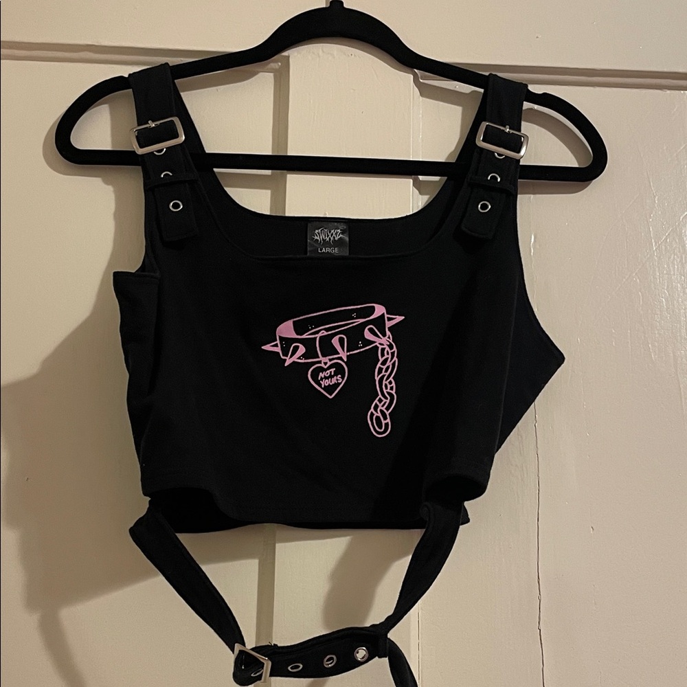 “Not Yours” Grunge Buckle Graphic Tank